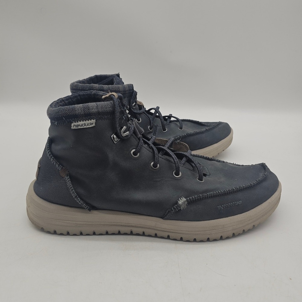 Hey Dude Bradley Boot Blue Ankle High Shoe Men Size 10 - Picture 4 of 6